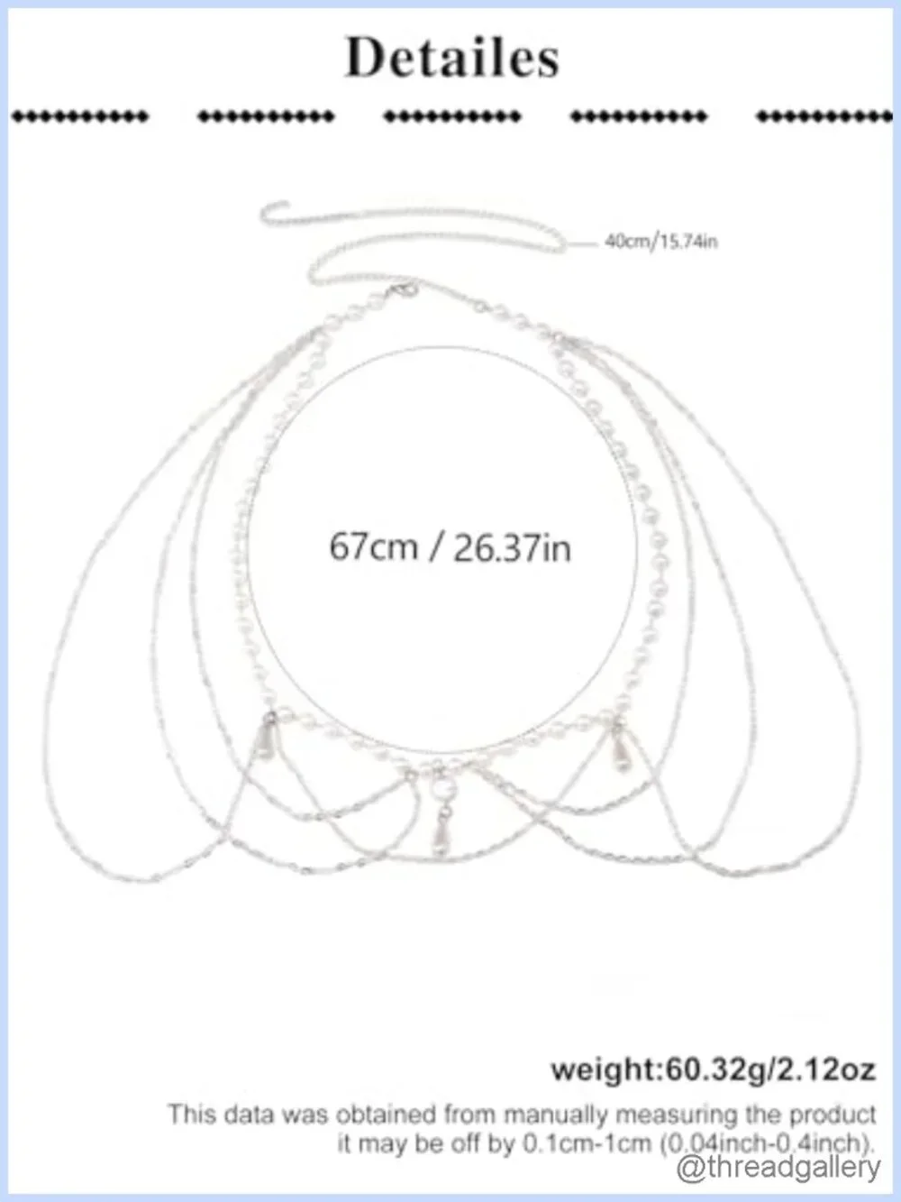 Pearl Waist Chain Belt for Women Plus Size Layered Metal Body Jewelry